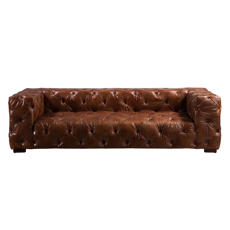 Vintage Chesterfield Ecke Leders ofa