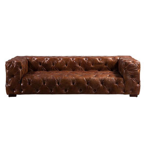 خمر تشيسترفيلد ركن أريكة جلدية - Product Image 1