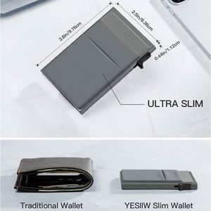 Xdh1889 Top Seller Men Aluminum <b>Metal</b> Minimalist Slim Credit Card Holder Front Pocket Automatic Pop up <b>Wallet</b> for Gifts - Product Image 4