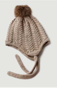 <span class=keywords><strong>Bonnet</strong></span> <span class=keywords><strong>péruvien</strong></span> pour femmes avec oreilles en tricot souple avec pompon - Product Image 4