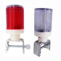 Lampe de travail LED clignotante IP65, balise solaire rouge et bleue, lumière d'avertissement de sécurité pour la protection nocturne