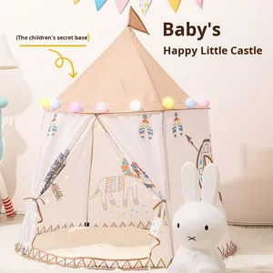 Vente en gros de fabricants de tentes pour enfants, intérieur, style château indien, yourte mongole, jouet, maison de jeu, porte simple en polyester - Product Image 2