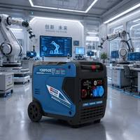 Süper Sessiz 5.5kw Benzinli Jeneratör 6kW Maks Taşınabilir Dijital İnverter Jeneratör Seti Çeşitli Senaryolar İçin Üç Yönlü Çalıştırma