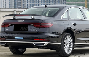 Aileron arrière pour Audi A8 2011-2022, pièce de modification, plastique ABS, véritable fibre de carbone, aileron de coffre arrière, accessoires de voiture - Product Image 6