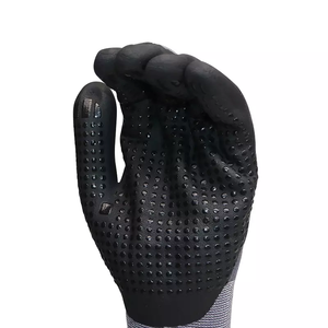 Gants de travail de sécurité en nylon spandex à pois, jauge 15, sans couture, en micro mousse enduite de nitrile, gants en micro-mousse à pois - Product Image 4