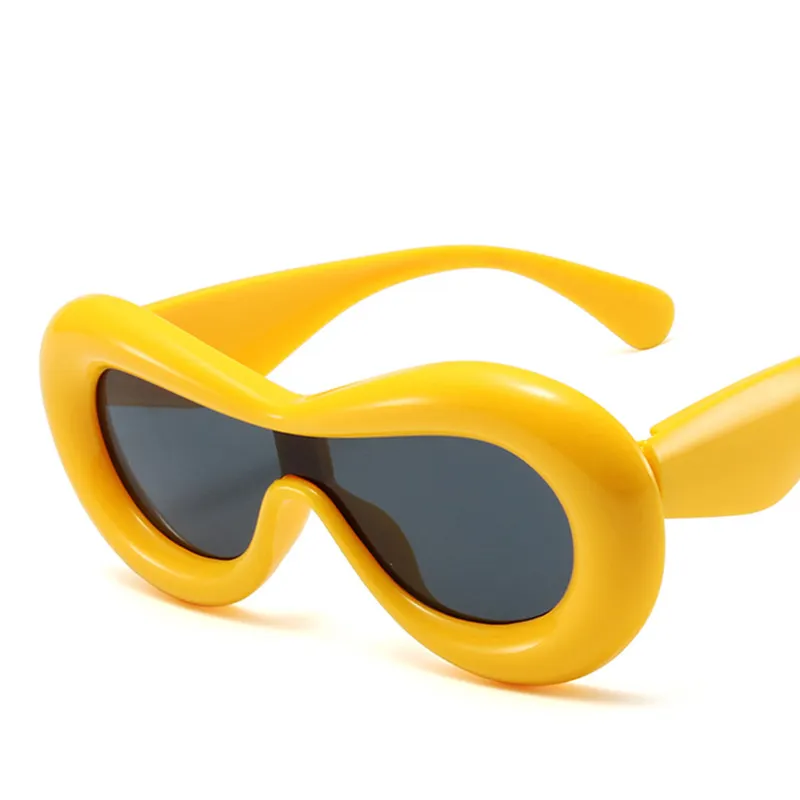 CONCHEN 2023 yeni varış moda tek parça kalın çerçeve güneş gözlüğü şeker renk parti kadınlar gözlük güneş gölge