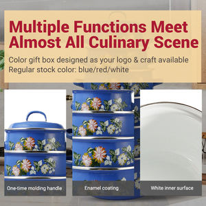 Cookercool Personnalisé <span class=keywords><strong>Afrique</strong></span> Offre Spéciale 6PCS en acier AU CARBONE émail casseroles antiadhésive casserole ensemble - Product Image 6