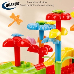 Juguete educativo de aprendizaje temprano para niños, 91 Uds., montaje DIY, pista deslizante de bolas, juguetes de bloques de construcción, juego de ladrillos de construcción para niños - Product Image 2