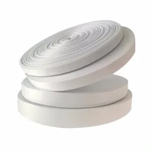 Atacado em massa 10mm 15mm 20mm 25mm cordão de poliéster em branco material de correias rolo barato cordão branco para impressão por sublimação