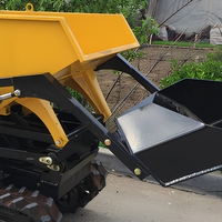 Mini tombereau sur chenilles en vente chaude avec pelle autochargeuse, composants principaux : moteur, pompe, moteur, garantie d'un an