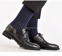 Nouvelle venue anti odeur coton rayé robe socken homme d'affaires respirant équipage chaussettes