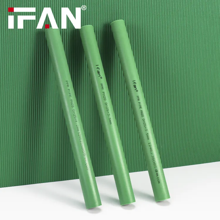 IFAN Factory tubo in plastica PPR certificato ISO 4 m/pz tubo dell'acqua PN20 tubo in PPR di colore verde