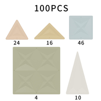Bloques Magnéticos de Construcción, 100 Piezas, Juego de Bloques Magnéticos para Niños, Castillo Pastel, Juguete Educativo STEM, Venta al Por Mayor OEM
