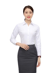 Chemises d'été formelles en coton pour hommes et femmes, à manches longues, coupe moderne, disponibles en tailles 2XL-4XL, style uniforme, logo personnalisé - Product Image 3