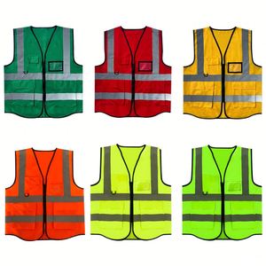 Gilet de sécurité d'été personnalisé avec logo, imprimé, pour les bénévoles, avec fermeture éclair - Product Image 1