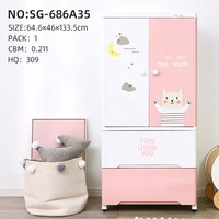 Armoire de rangement Haixing Yeya à 5 niveaux, 65 cm, en plastique, avec tiroirs verrouillables pour la maison