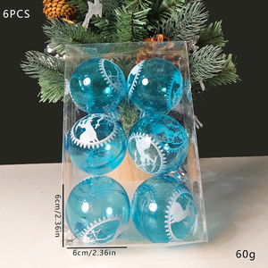 Nouvelles Décorations de Noël 2026 : Boules de Noël en Fil de Soie, Pendentifs Décoratifs pour Sapin de Noël, Lot de 6 cm en Boîte, Cadeau de Fêtes - Product Image 4