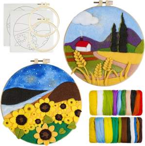 Kit de Feutrage à l'Aiguille et Punch Needle pour Adultes <span class=keywords><strong>D</strong></span>ébutants, Broderie Complet avec Tous les Outils et Matériaux - Product Image 2