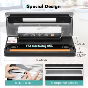 <span class=keywords><strong>Machine</strong></span> de mise <span class=keywords><strong>sous</strong></span> <span class=keywords><strong>vide</strong></span> électrique en acier inoxydable pour usage domestique avec supports de rouleaux offerts pour une utilisation continue - Product Image 3