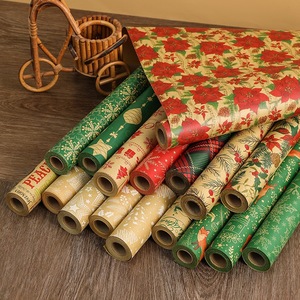 <b>Christmas</b> Reindeer Gift <b>Wrapping</b> <b>Paper</b> Large Size <b>Kraft</b> <b>Paper</b> For Holiday Present Packaging Craft Use Recyclable Four Color - Product Image 5