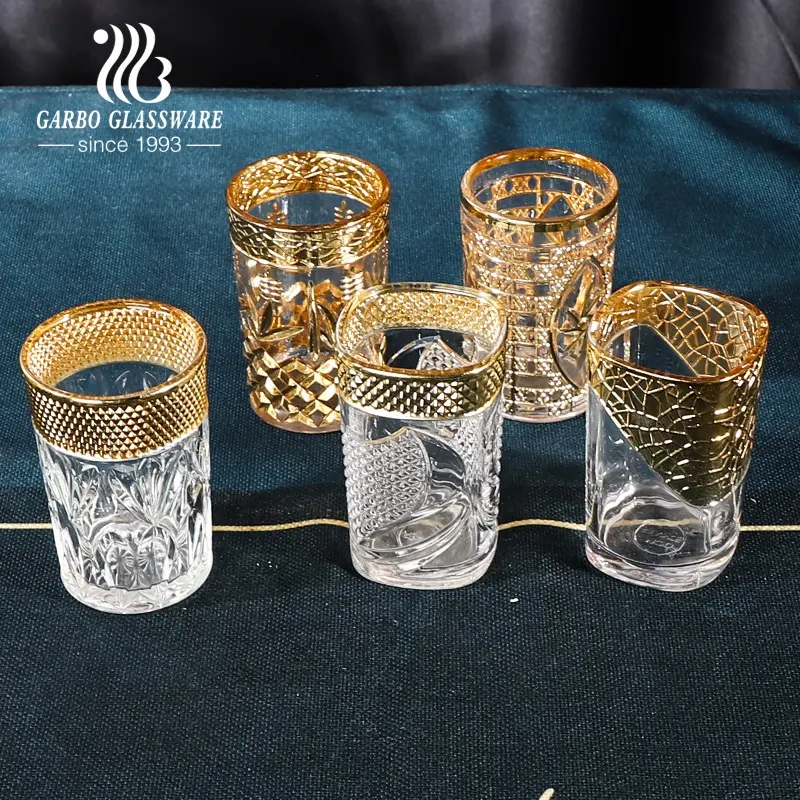 Стеклянная чашка для кофе с золотой гравировкой в арабском стиле, стеклянная чашка для питьевой воды, чая, стакан для дома, кофейни, подарок на свадьбу, фестиваль
