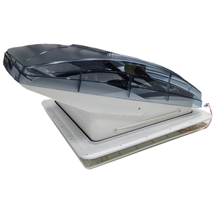 Lussuoso Tetto Apribile di Ventilazione 400mmx400mm per Camper, Roulotte e Rimorchi Fuoristrada con Copertura Superiore Grigio Chiaro - Product Image 3