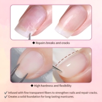Vente en gros usine : Gel UV 2-en-1 Base et Couche de Finition, Couleur Nude Lactée, Réparateur d'ongles, Sans HEMA ni TPO, Écologique, pour Salon de Manucure