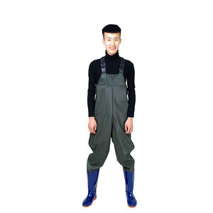 Wader de poitrine en pvc pour hommes et femmes, <span class=keywords><strong>chaussures</strong></span> de pêche et chasse imperméables, pataugeoire de poitrine avec <span class=keywords><strong>chaussures</strong></span> en pvc, offre spéciale, 2020 - Product Image 5