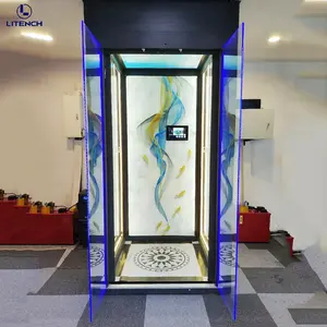 Lift mewah perumahan modern 4 orang lift lift kaca rumah untuk 4 lantai