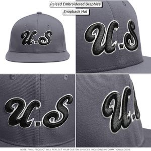 Casquette Snapback Brodé(e) Personnalisé(e) FOXA 100% Coton Unisexe Réglable avec Texte et Design Personnalisé Avant et Arrière - Product Image 5