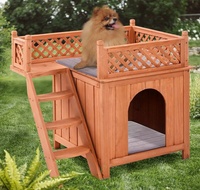 Maison pour chien et chat en bois sculpté, moderne, écologique, luxueuse, pour l'intérieur et l'extérieur, avec escalier, pour toutes les saisons
