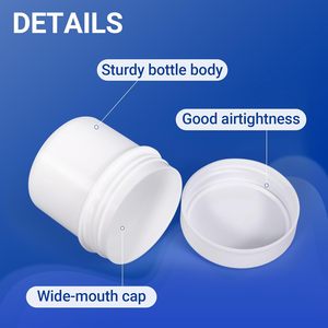 Venta al por Mayor de Frascos Redondos de Plástico PET/PE Blancos de 10ml-500ml con Tapa de Rosca Serigrafiada y Logotipo Personalizado para Proteína en Polvo para Pérdida de Peso - Product Image 4