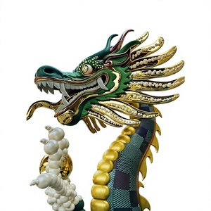 Estatua de Dragón Chino Gigante Personalizada, Escultura de Resina de Fibra de Vidrio para Festivales y Exhibiciones al Aire Libre - Product Image 1