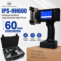 Imprimante portable à main avec hauteur d'impression de 60 mm, imprimante à gros caractères, IPS-HH600, imprimante portable pour boîtes en carton ondulé