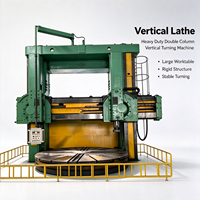 Tour CNC vertical à double colonne de 4 m, importé d'origine russe, à grande course d'usinage, modèle VTL, pour le tournage et le façonnage de disques de volant d'inertie lourds