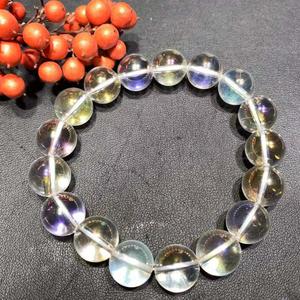 Bracelet en cristal naturel en gros, perles d'aura arc-en-ciel, quartz clair pour la fabrication de bijoux - Product Image 1