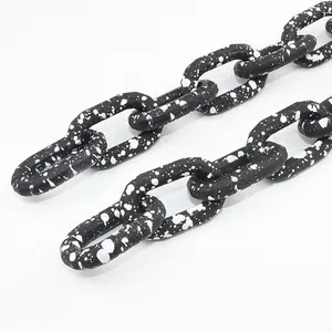 Diy accessories acrylic chain buckle black white splash-ink splicing mobile phone chain cup chain semi-finished wholesale