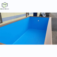 Piscine en conteneur Magic House pour jardin arrière, piscines en conteneurs maritimes 20ft 40ft avec revêtement en fibre de verre