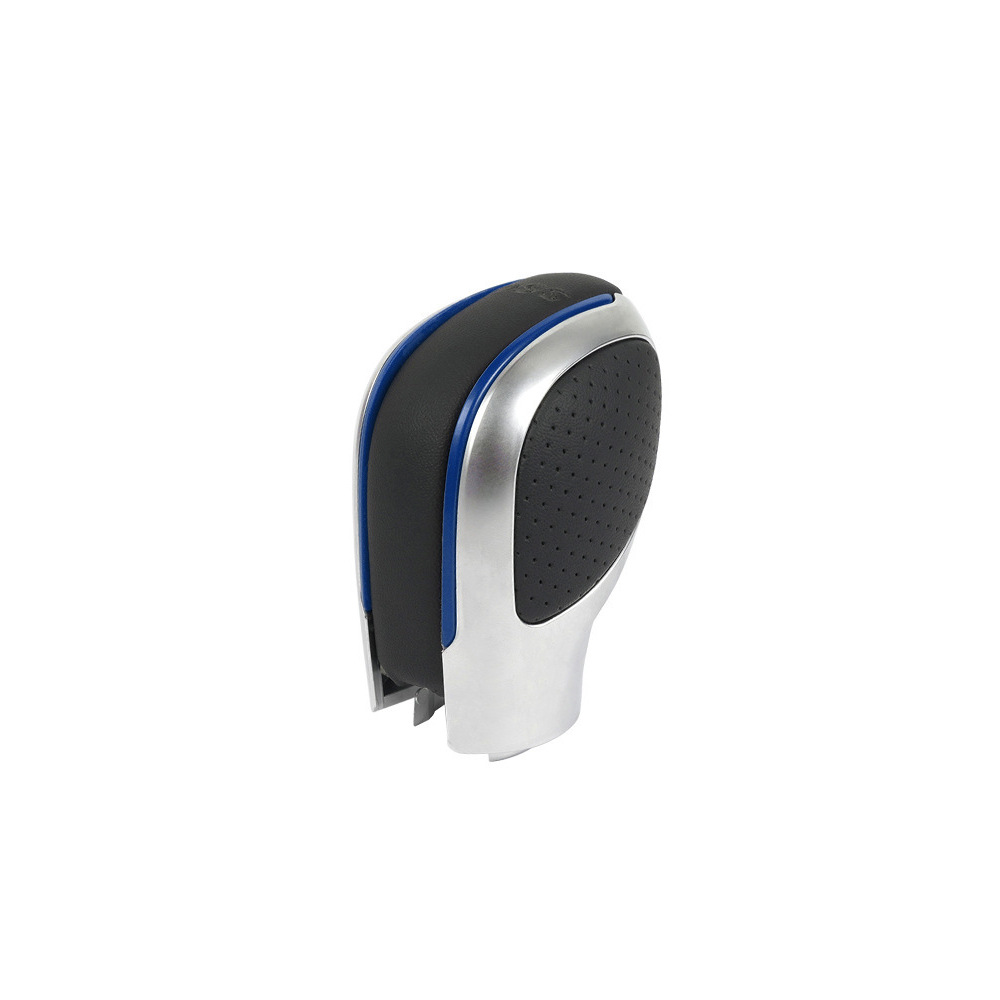 Perforated PU leather (blue trim)