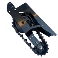 Yüksek Performanslı DIY 48V 800W Elektrikli Scooter Kar Pisti Arka Motor Dönüşüm Kiti Ön Kayak Kızak Değiştirme Montajı