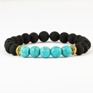 Bracelet diffuseur 7 chakras en pierres <span class=keywords><strong>de</strong></span> <span class=keywords><strong>lave</strong></span> naturelles multicolores pour le bien-être et l'équilibre, idéal pour le yoga - Product Image 4