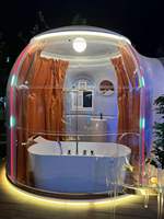 Tentes d'extérieur pour glamping et complexe hôtelier pc home hotel clear igloo geodesic dome house room bubble room