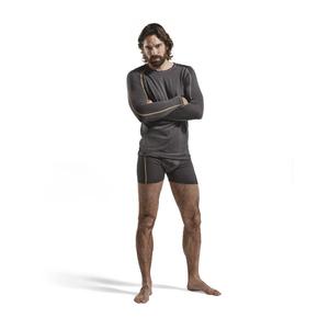 BLAKLADER - 479917349835XXXL Sous-vêtement XLIGHT 100% mérinos Gris foncé/Jaune-EAN 7330509545584 SOUS-VÊTEMENTS THERMIQUES - Product Image 3