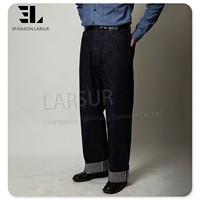 Ensemble Complet LARSUR en Denim Selvedge Sur Mesure 11-15 oz, Jean et Veste Selvedge, 2 Pièces, Style Japonais, Denim Brut pour Hommes