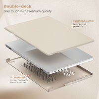 Housse de béquille en PU pour ordinateur portable noir gris rose or pour Mac Book Air 13 2018/2020 Fit modèle A2337 M1 A2179 A1932