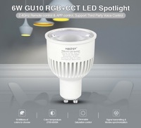 6W GU10 RGB + CCT projecteur LED 2.4G FUT106 ampoules RF à distance 2.4GHz Smart Wifi contrôle Spot lampe 110V 220V AC