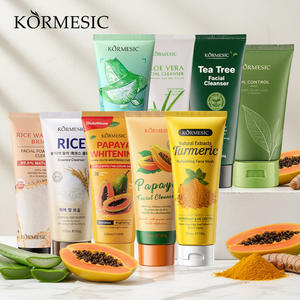 코메식 도매 유기농 천연 식물성 녹차 알로에 베라 쌀뜨물 강황 허브 페이셜 클렌저 세안제 - Product Image 1