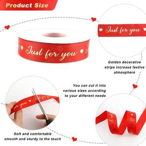 Custom Printed Double Face 100% Cotton <b>Ribbon</b> with Gold/Silver Foil Printing High Tenacity Brand Decorative <b>Ribbon</b> - Product Image 3