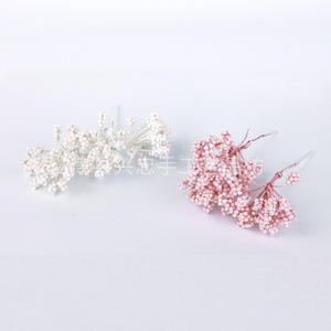 Bouquet d'hortensias artificiels Xingzhong, rose et blanc, 15,5 cm, en mousse, pour mariage, décoration de la maison, style minimaliste - Product Image 1