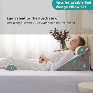 Custom Size 3pcs Comfort Muti Position Triangle <b>Bed</b> Wedge Memory Foam Pillow <b>for</b> <b>Back</b> Pain - Product Image 5